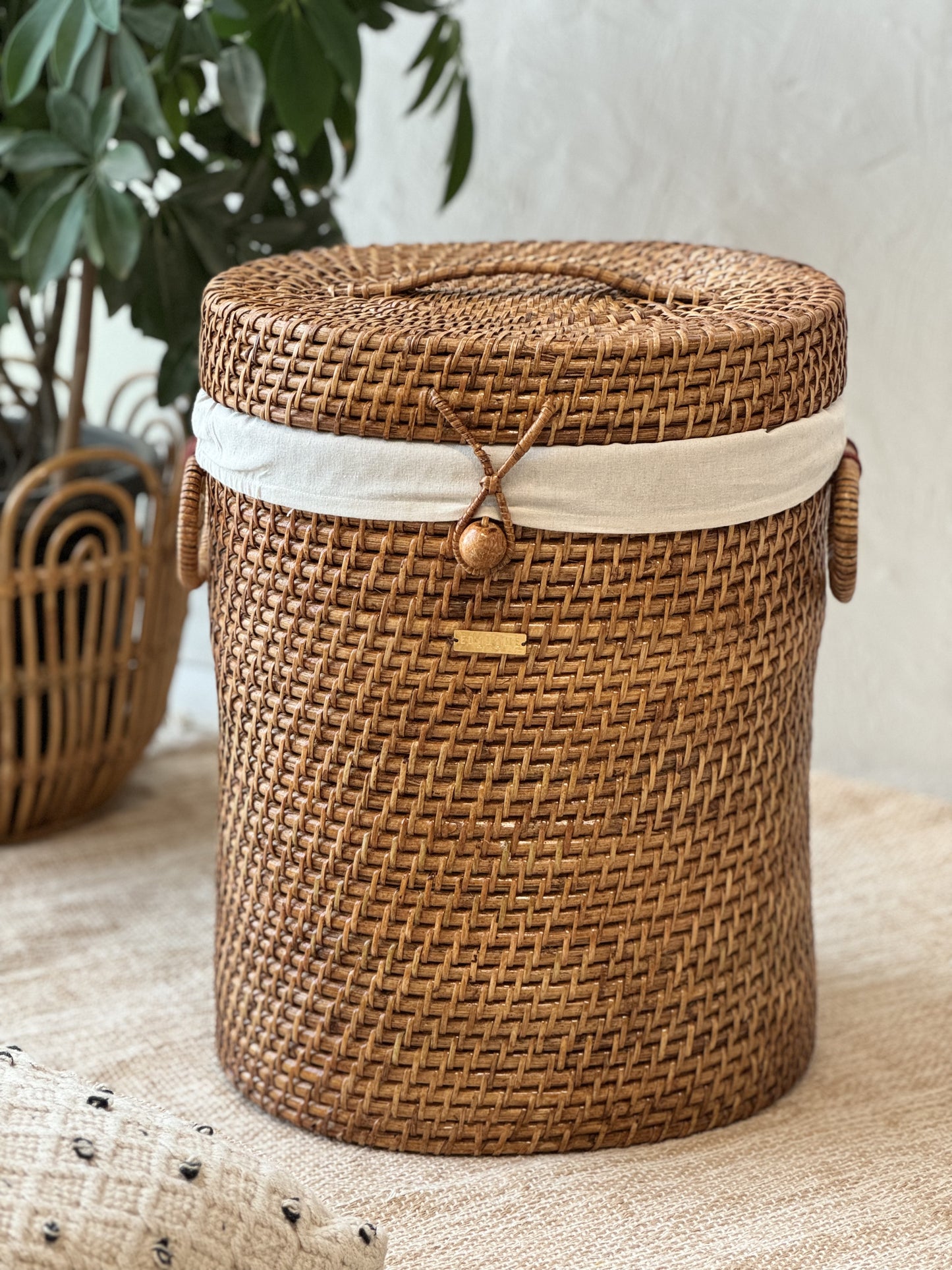 Oval Laundry Basket - Natural