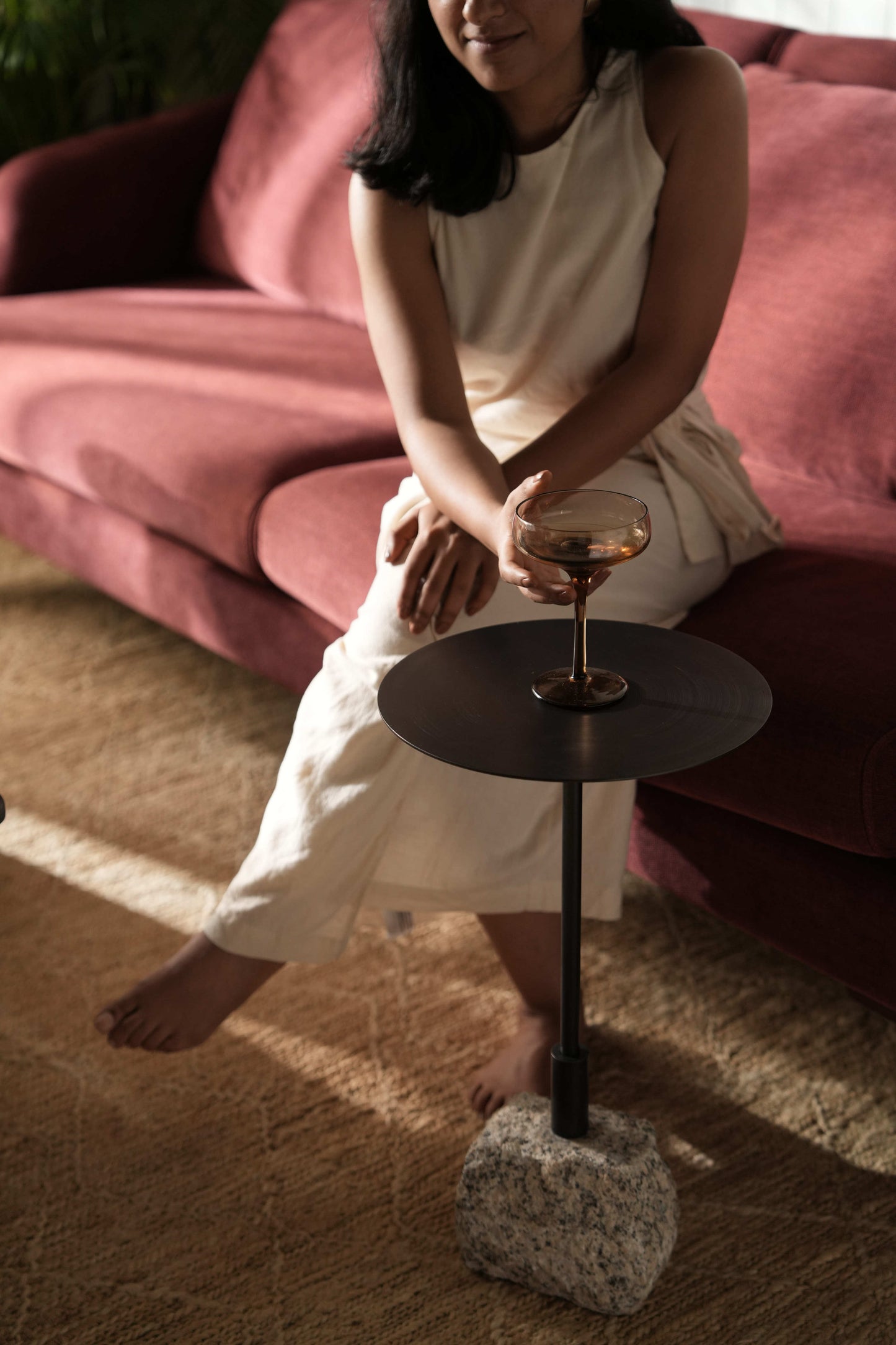 Rock Grey Drinks Table