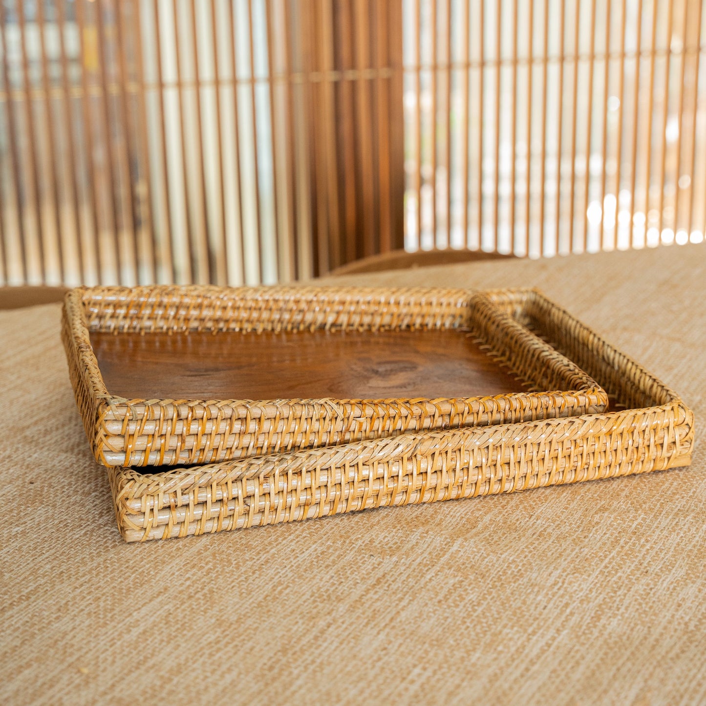 Large Rectangular Cane Trays