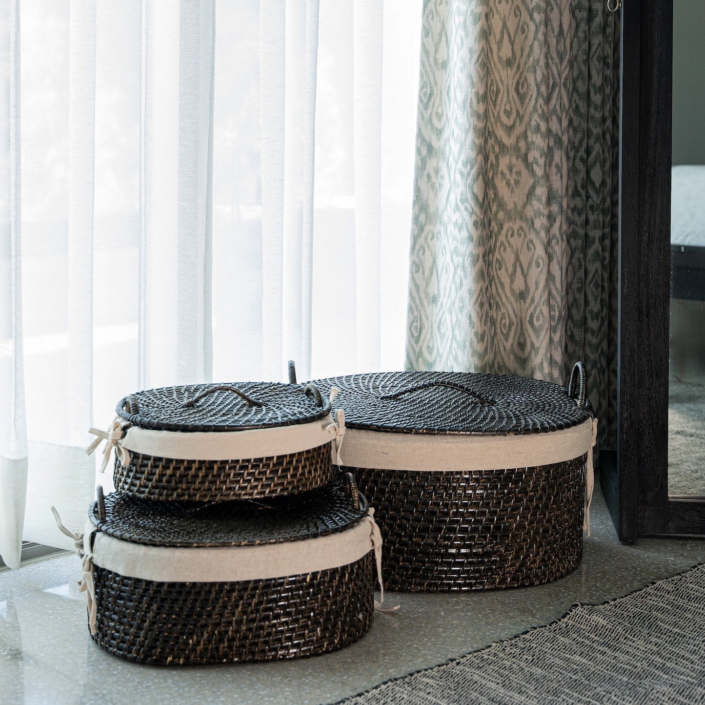 Oval Storage Basket - Black