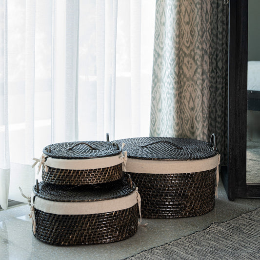 Oval Storage Basket - Black