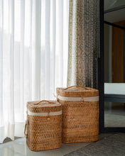 Load image into Gallery viewer, Square Laundry Basket - Natural
