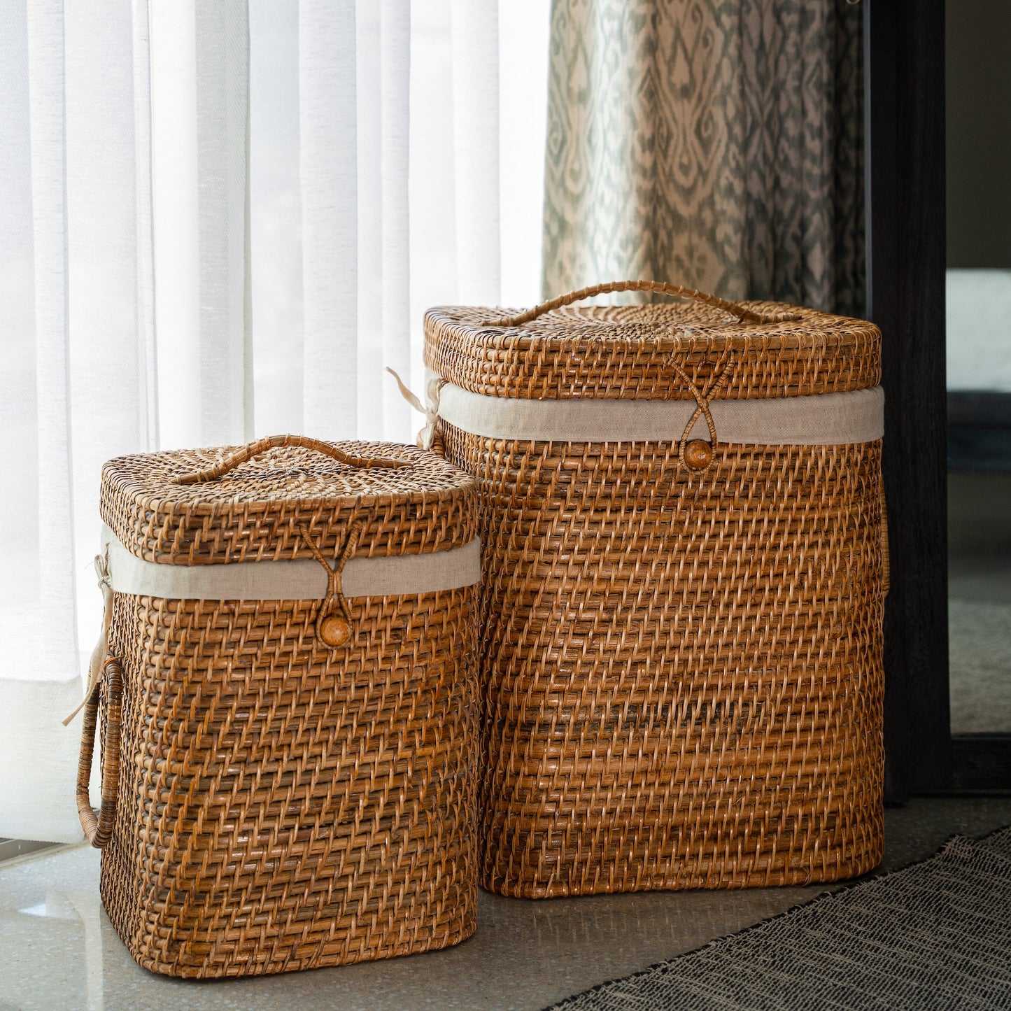 Square Laundry Basket - Natural