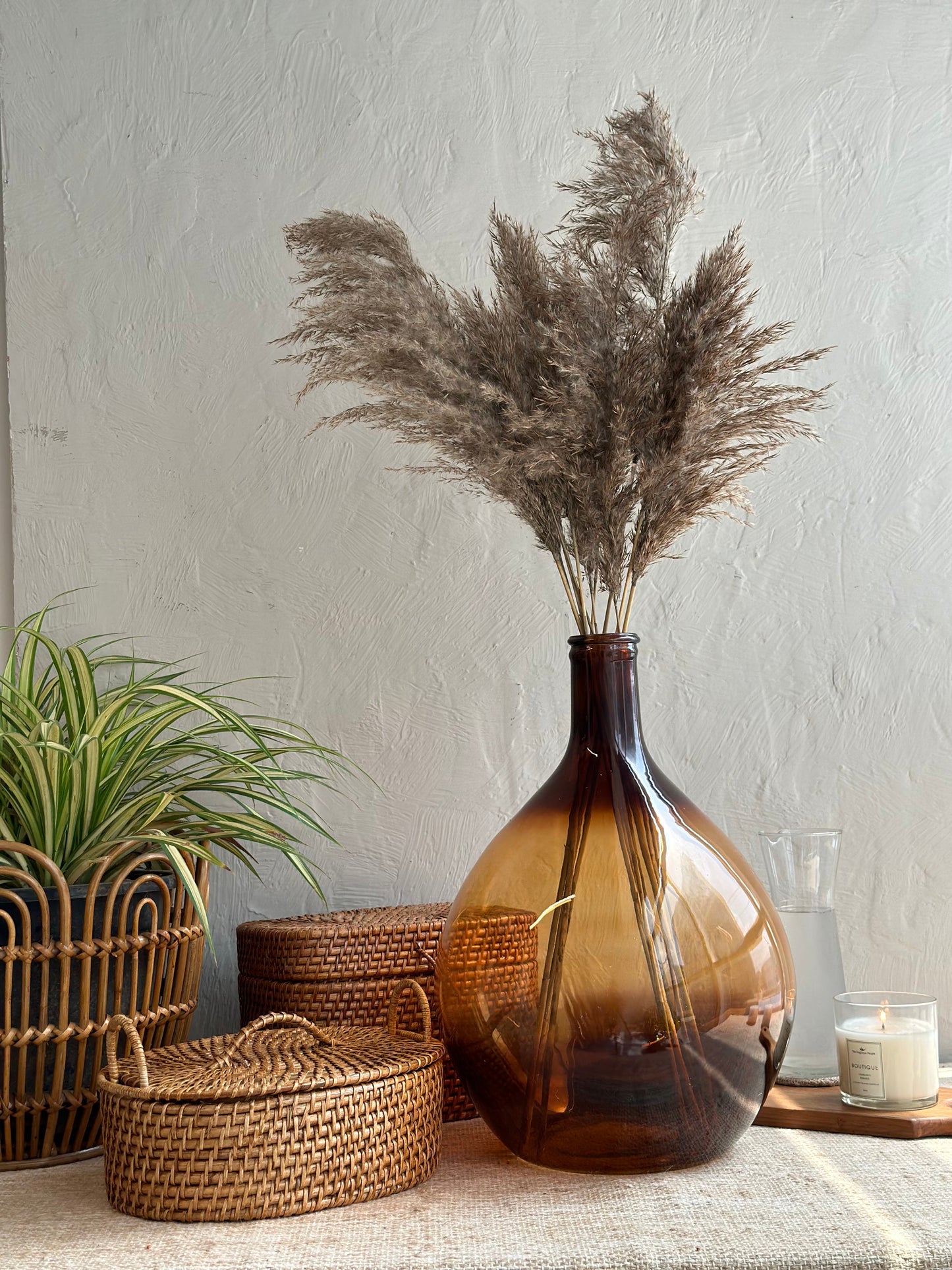 Amber Glass Vases