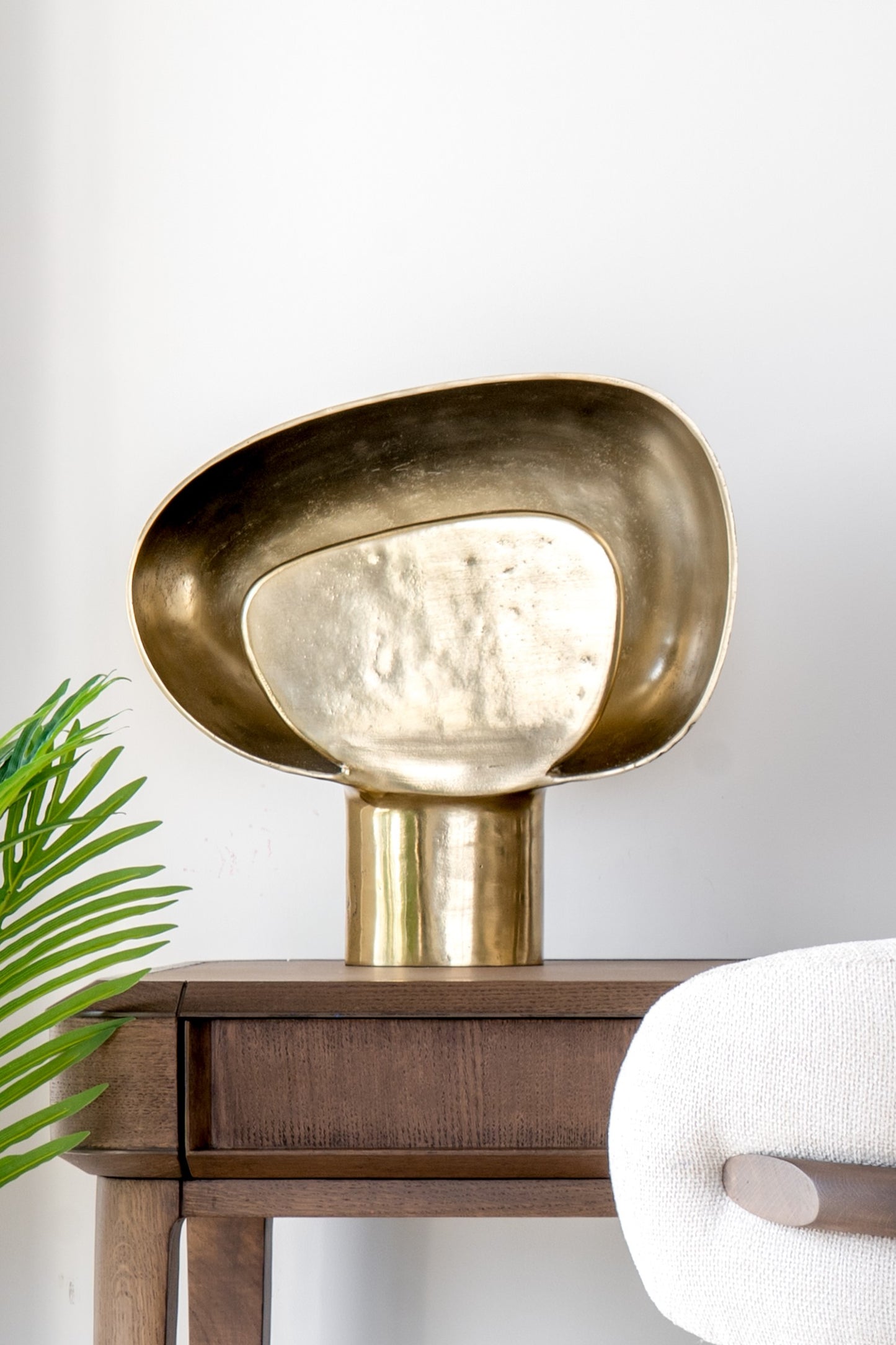 Split Mushroom Brass Lamp
