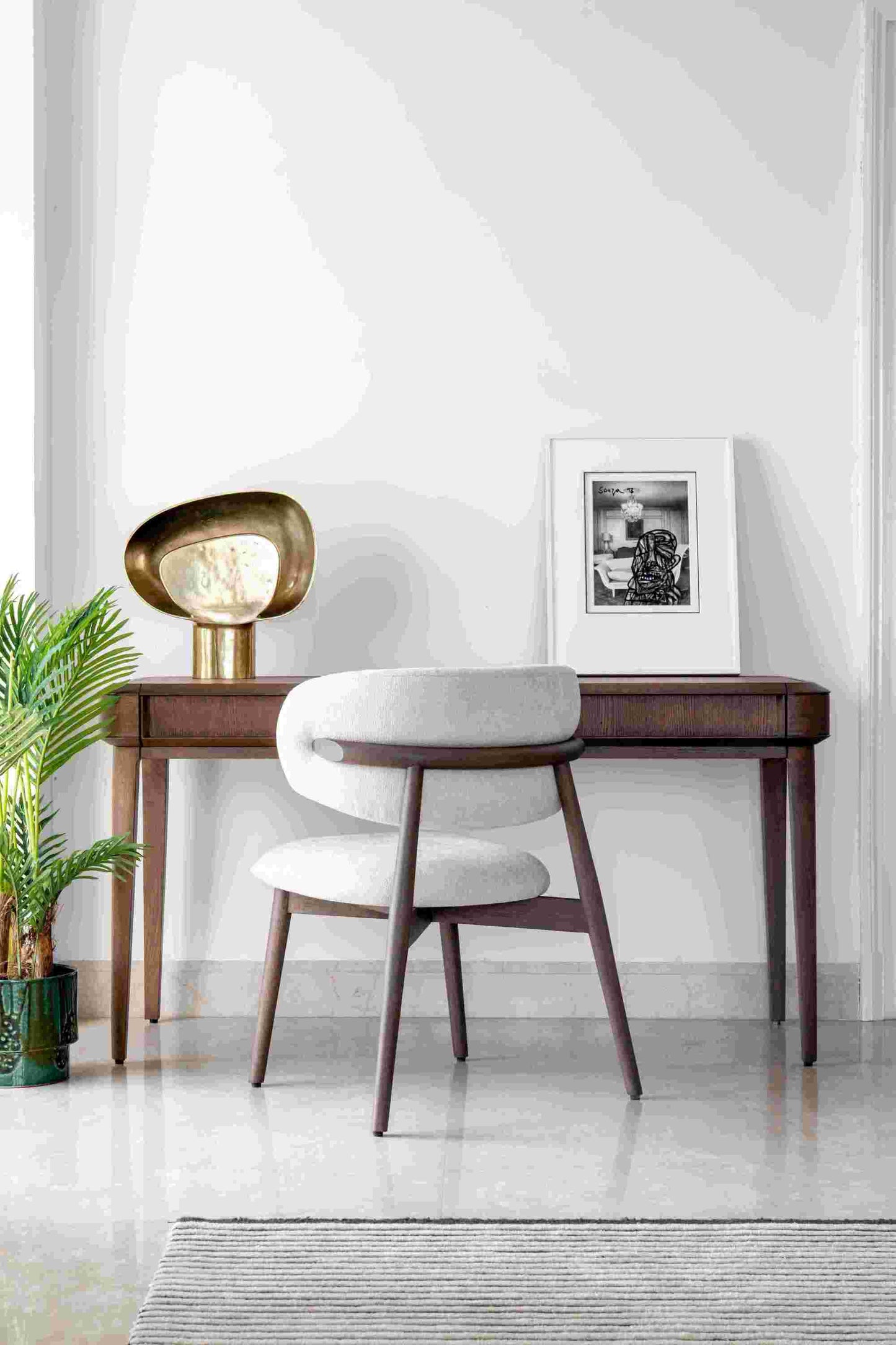 Split Mushroom Brass Lamp